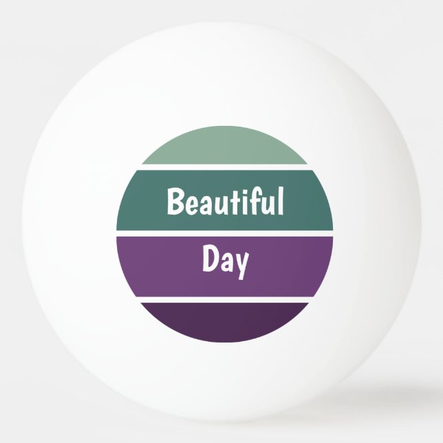 Green And Purple Stripes Ping Pong Ball (Front)