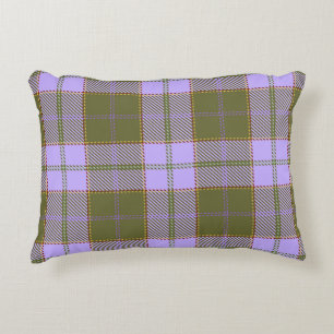 Green and Purple Tartan Plaid Scottish Seamless Pa Accent Pillow