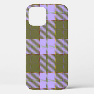 Green and Purple Tartan Plaid Scottish Seamless Pa iPhone 12 Case
