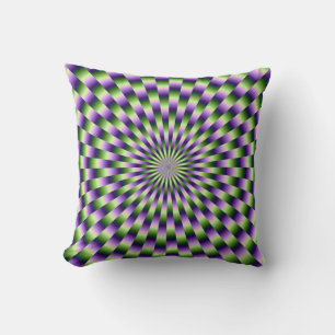 Green and Purple Weave Pillows