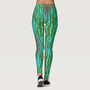 Women's Rainbow Tiger Animal Print High-waisted Yoga Leggings