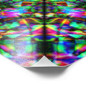 Green and Rainbow Mandala Pattern Photo Print (Corner)