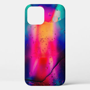 Green and red abstract painting iPhone 12 case