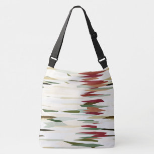 green and red Abstract Stripes Crossbody Bag