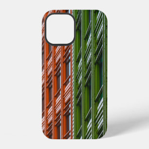 Green and red architectural structure iPhone 12 case