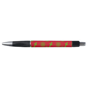 Green and Red Coastal Nautical Christmas Holiday Pen