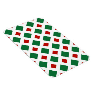 Green and Red Diamonds on White Magnet