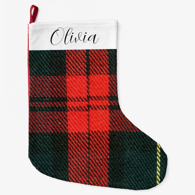 Green and Red  Large Christmas Stocking (Front)