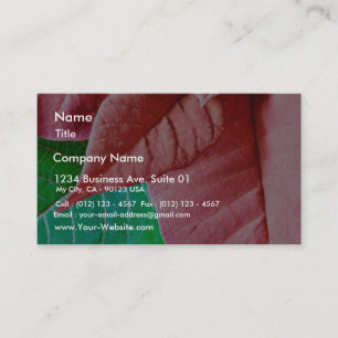 Green And Red Leaves Business Card
