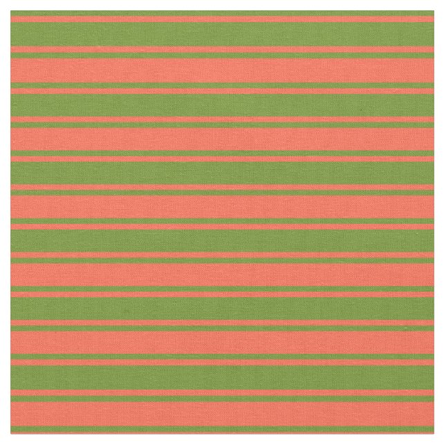 Green and Red Lines Fabric (Close Up)