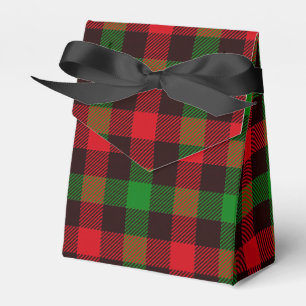 Green and Red Plaid Favor Box