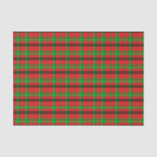 Green And Red Plaid Pattern Tissue Paper