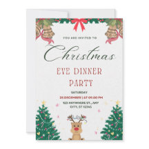 Green And Red Simple Christmas Eve Party