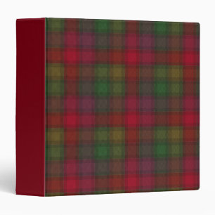 Green and red, tartan binder