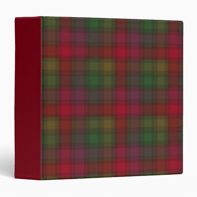 Green and red, tartan binder (Front/Spine)
