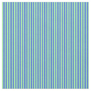 Green and Royal Blue Coloured Stripes Pattern Fabric