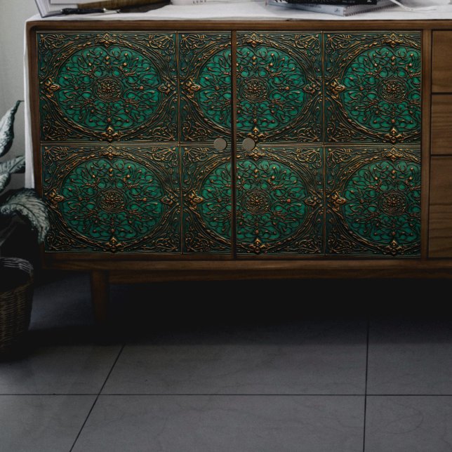 Green and Rust Old Windows Decoupage Tissue Paper (Creator Uploaded)