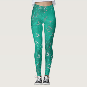 green and silver coloured leggings elegant notes