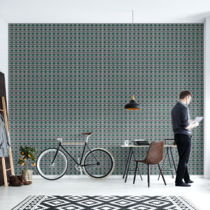 Green and silver eye-like pattern tiny wallpaper