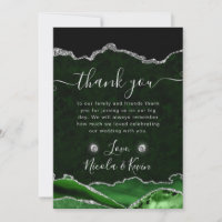 Green and Silver Glitter Agate Wedding