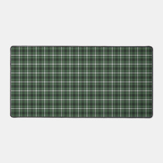 Green and Silver Plaid Desk Mat