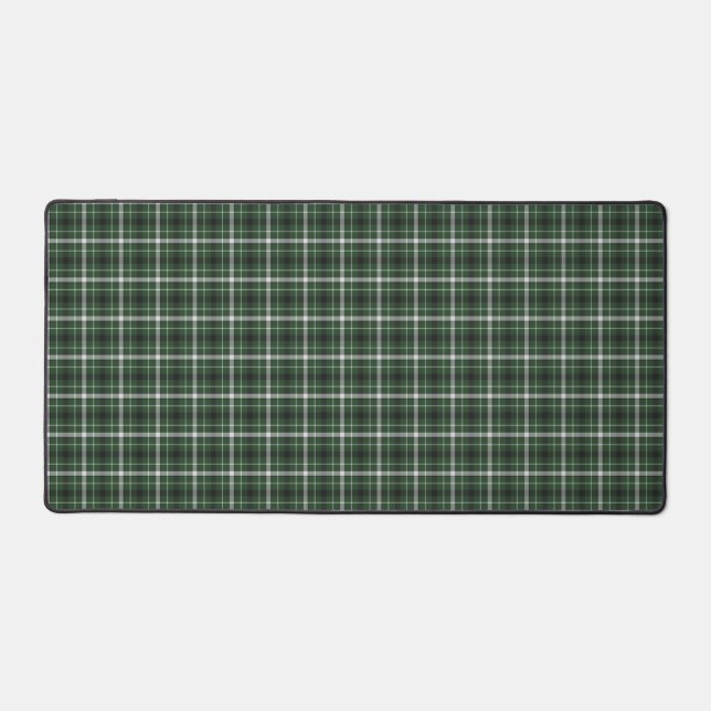 Green and Silver Plaid Desk Mat (Front)