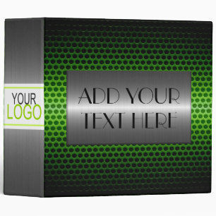 Green and Silver Stainless Steel Metal #4 Binder