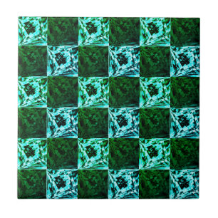 Green and sky blue chess or cyan, with rectangle tile
