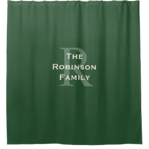 Green and Tan Family Name Monogrammed