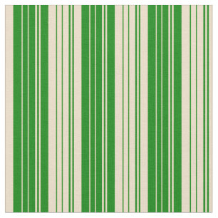 Green and Tan Lines Pattern Fabric