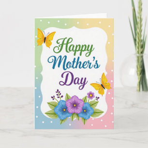 Green And Teal Mothers Day Card
