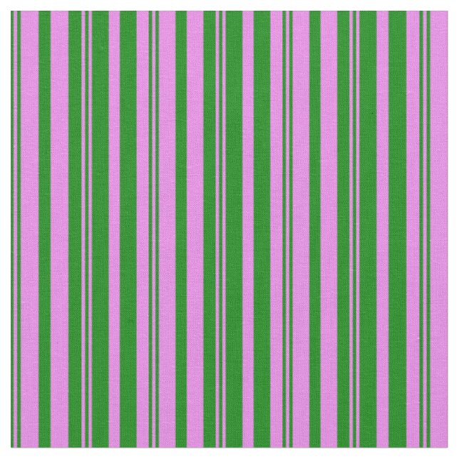 Green and Violet Coloured Stripes Fabric (Close Up)