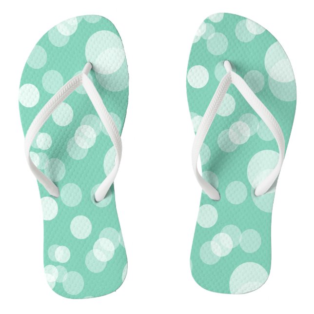 Green and White Bokeh | DIY Colour Flip Flops (Footbed)