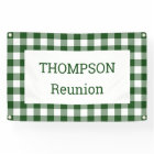 Green and White Buffalo Check Reunion Party