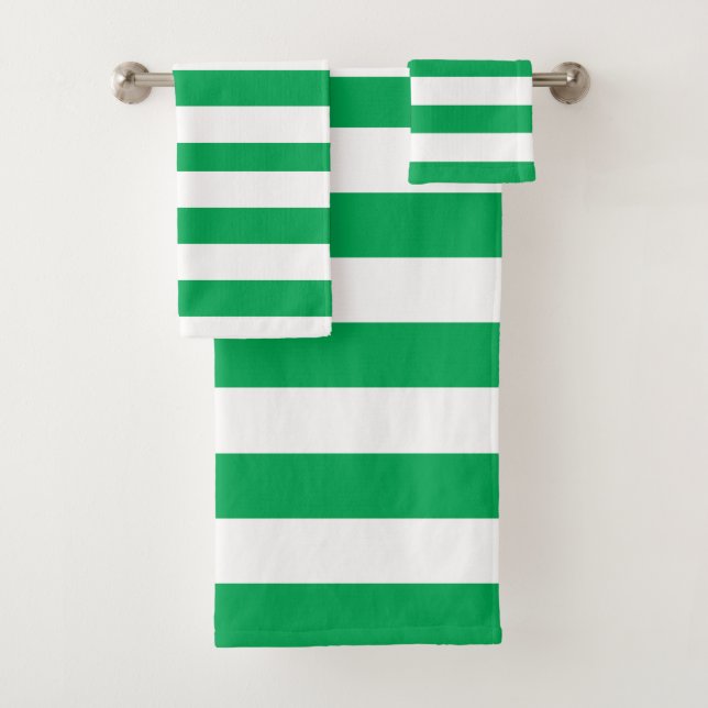 Green and White Cabana Stripes  (En situation)