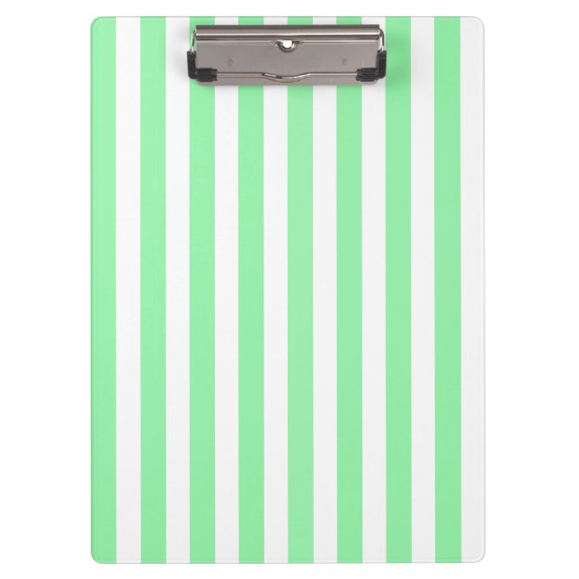 Green and white candy stripes clipboard (Front)
