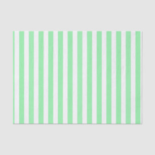 Green and white candy stripes tissue paper