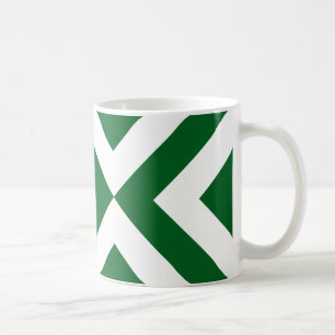 Green and White Chevrons Coffee Mug