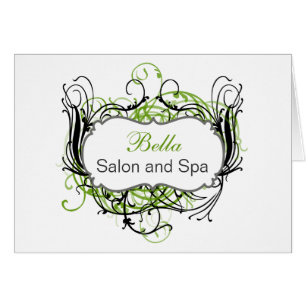 green and white Chic Business Thank You Cards