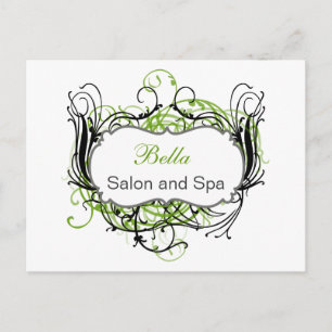 green and white Chic Business Thank You Cards