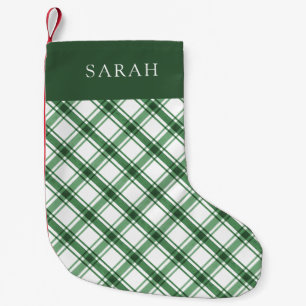 Green and White Christmas Stocking