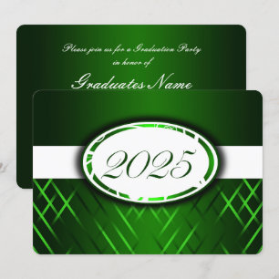 Green and White Class of 2025 Party Invitation