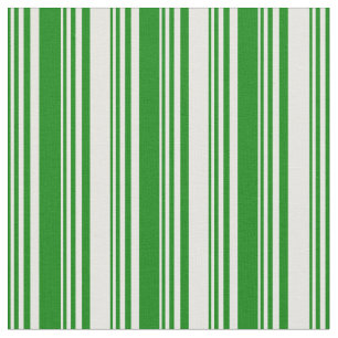 Green and White Coloured Stripes Pattern Fabric