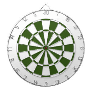 green and white dartboard