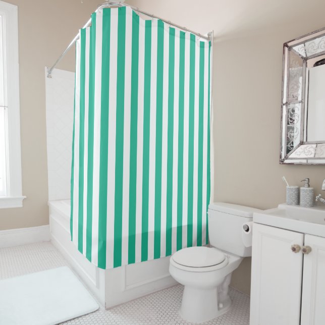 Green and White Deckchair Stripes (In Situ)