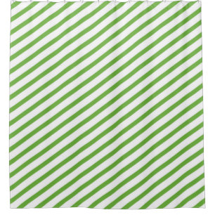 Green and White Diagonal Stripes Modern