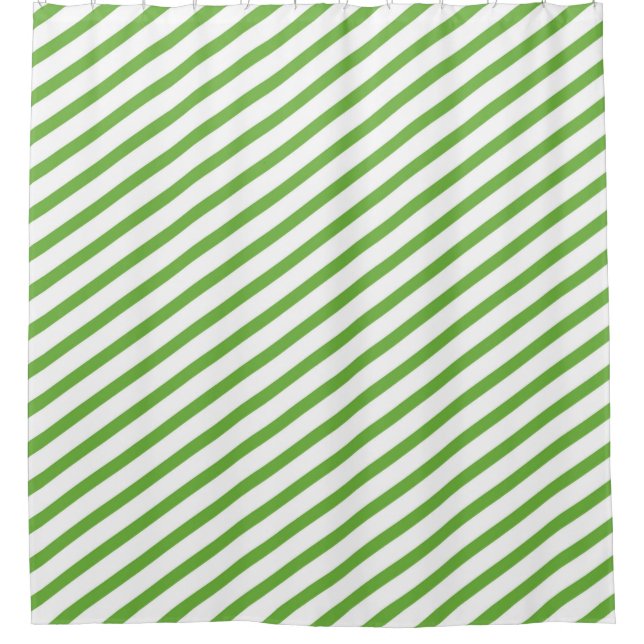 Green and White Diagonal Stripes Modern (Front)