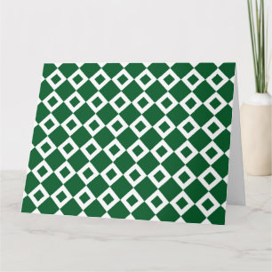Green and White Diamond Pattern Card