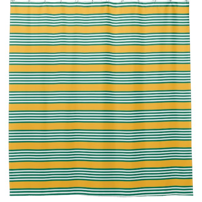 Green and white five stripe pattern with yellow (Front)