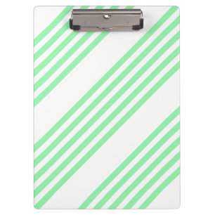Green and white five stripes pattern clipboard